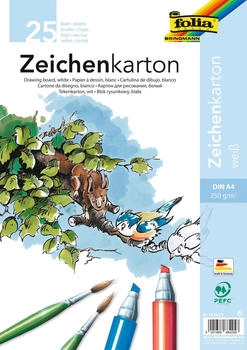 Folia Zeichenblock 8840/25 A4 250 g/m² weiß 25 Blatt