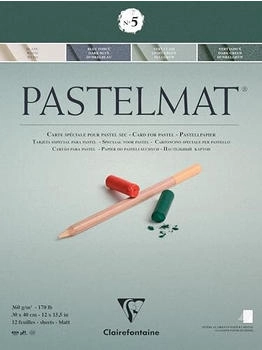 Clairefontaine Pastellblockkopf geleimt 12 Blatt 30x40cm 4 Farben sort. 96115C