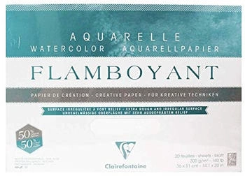 Clairefontaine Aquarellpapier 300g Block 4-seitig 20 Bl 36x51 cm 975066C