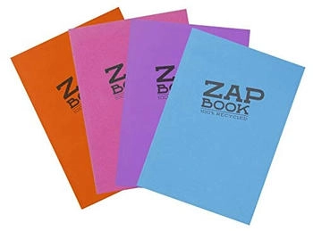 Clairefontaine 5x Zap Book Skizzenbuch A6 geleimt 160 Blatt 80g - 3357C