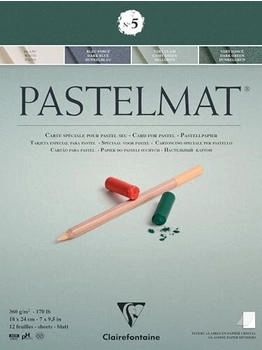 Clairefontaine Pastellblockkopf geleimt 12 Blatt 18x24cm 4 Farben sort. 96113C