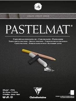 Clairefontaine Pastellblock kopfgeleimt 12 Blatt 18x24cm 4 Farben sort. 96003C