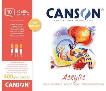 Canson CANSON Zeichenpapierblock "Acrylic" 400 x 500 mm 400 g/qm 10 Blatt