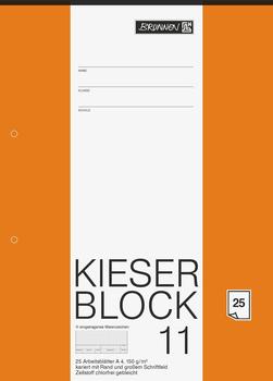 Brunnen 10 x Zeichenblock Kieser A4 kariert 150g/qm 25 Blatt