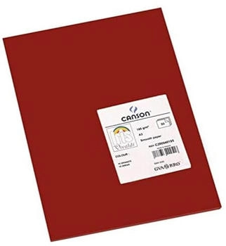 Canson Canson 200040195 Iris Vivaldi glattes farbiges Papier A3 dunkelrot 16