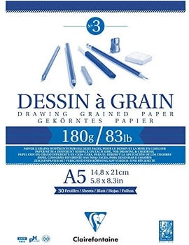 Clairefontaine 5 x Zeichenblock A5 VE=30 Blatt