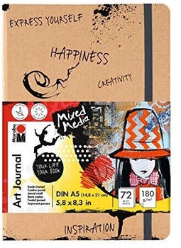 Marabu 5 St&uuml;ck Skizzenbuch Art Journal 16120 000 00 100 A5 72 Blatt