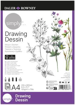 Daler Rowney Simply Zeichenblock A4 120 g 50SH