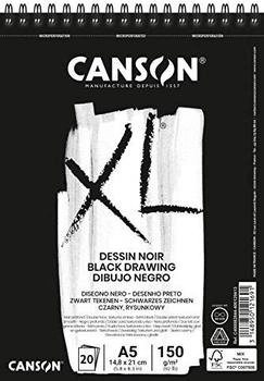 Canson CANSON XL Dessin Noir Schwarzer Zeichenblock DIN A5 20 Blatt 150 g/m²