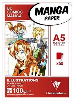 Clairefontaine Quo Vadis Layoutblock für Mangas und Comics A5 50 Blatt 100g