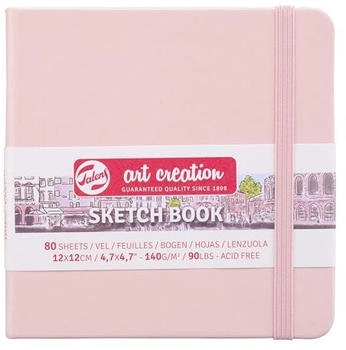 Royal Talens Art Creation - Skizzenbuch Pastellrosa 12x12cm 140g 80 Blatt fest gebunden säurefreies Papier
