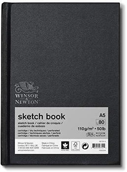 Winsor & Newton 6673014 Skizzenbuch mit 80 Blatt Skizzenpapier 110 g/m² Hardcover gebunden mit Rückenleimung mikroperforieten Blättern - DIN A6
