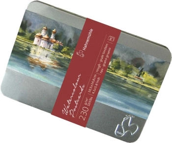 Hahnemühle Aquarellpostkarten Metallbox rau 10x15 cm 230g 30St