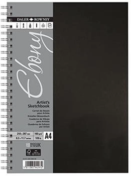 Daler Rowney Skizzenbuch A4 Hochformat harter Einband spiralgeheftet