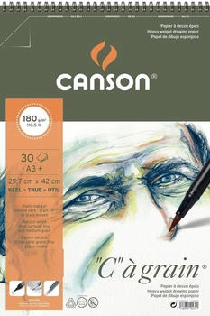 Canson CANSON Zeichenpapier-Spiralblock "C" à grain A3 180 g/qm 30 Blatt
