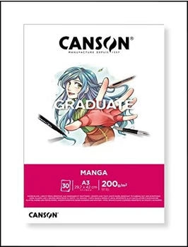 Canson Canson Graduate Manga-Block A3 30 Blatt glatt 200 g weiß