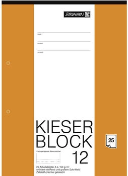 Brunnen 10 x Zeichenblock Kieser A4 blanko 150g/qm 25 Blatt