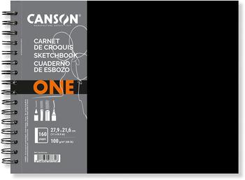 Canson CANSON One Art Book Skizzenbuch Spiralbindung 160 Seiten Hardcover 27,9 x 21,6 cm 100 g/m² Weiß