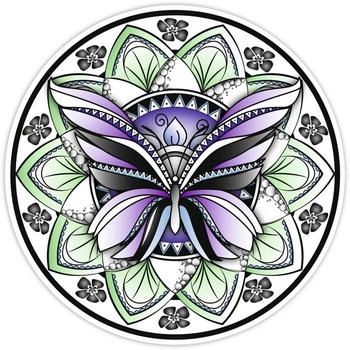 Ursus Künstler-Aquarellkarton Zentangle Kacheln blanko Kreis VE=25 Stück weiß