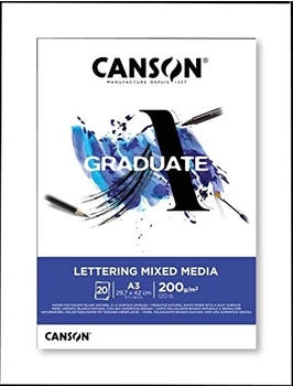Canson CANSON - Graduate - Lettering Mixed Media - Block 20 Blatt - A3 - 200 g/m²