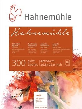 Hahnemühle Aquarellpapier Aquarellblock 300 g/m² matt 42 x 56 cm 10 Blatt