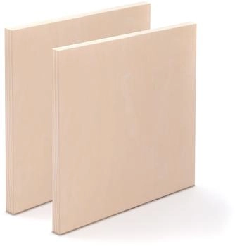 Xtradefactory 2x Malgrund 40x40 cm Birkenholz Leinwand bemalbarer Keilrahmen