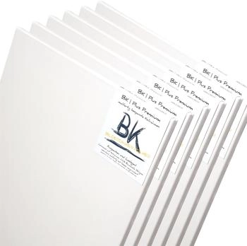 Xtradefactory BK Bilderrahmen Kolmer Keilrahmen 6 B.K. PLUS Leinwände 50x60 cm auf Keilrahmen 100% Baumwolle Malfertig. Einfach auspacken und loslegen.