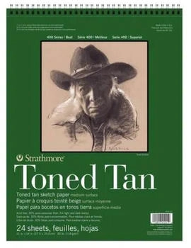 Strathmore Artist Papers Zeichenblock Toned Tan Skizzenpapier 118 g/m² 27,9x35,6cm 24 Blatt