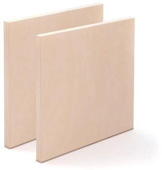 Xtradefactory 2x Malgrund 50x50 cm Birkenholz Leinwand bemalbarer Keilrahmen