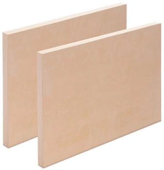 Xtradefactory 2x Malgrund 50x70 cm Birkenholz Leinwand bemalbarer Keilrahmen