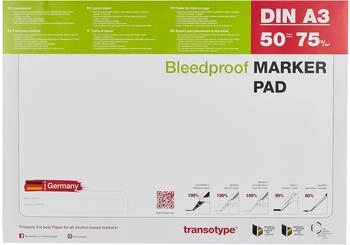 COPIC transotype Marker Pad Layoutpapier f&uuml;r den Einsatz von Pigment-Markern DIN A3 70 g/qm 50 Blatt extrem wei&szlig; s&auml;urefrei Farbe schl&auml;gt nicht durch