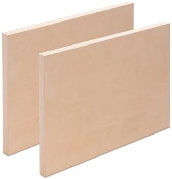 Xtradefactory 2x HOLZ Malgrund 40x50 cm Birkenholz Leinwand bemalbarer Keilrahmen
