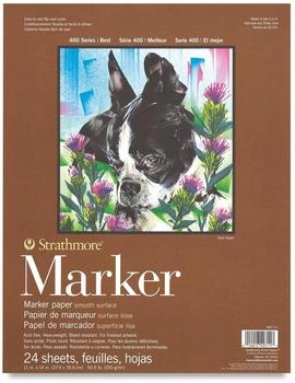 Strathmore Artist Papers Zeichenblock 400 Series Marker Klebegebunden 27,9 x 35,6 cm 190 g/m² 24 Blatt