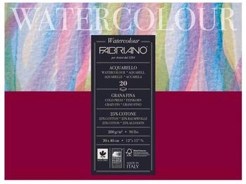 Fabriano Heft + Block Aquarellblock 30 x 40 cm 200g/m2 20 Blatt