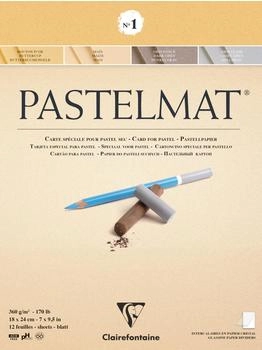 Clairefontaine Zeichenpapier Pastellblock 12 Blatt 18x24cm 4 Farben sortiert 96016C Kunst