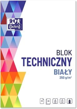 Oxford 400093199 Zeichenkarton A4 10 Blätter 250 g/m2 20 Stück-Packung weiß