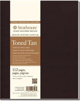 Strathmore Tagebuch 481-7 Journal Notizbuch weicher Einband 19,7 cm x 24,8 cm hellbraun 56 Blatt