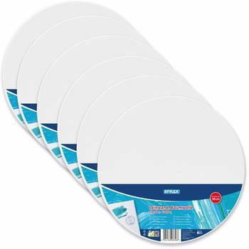 Stylex Schreibwaren Leinwand 6 Leinwände Leinwand bespannte Keilrahmen rund D=30cm