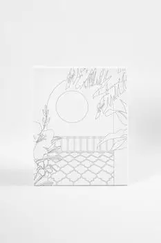 Creativ Company Mal-Leinwand mit Aufdruck Sonniger Balkon T 1,6 cm Größe 24x30 cm 360 g 1 Stk