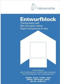 Hahnemühle Frischhaltebeutel 10622721 Transparentblock A3 110/115 g/qm 50 Blatt