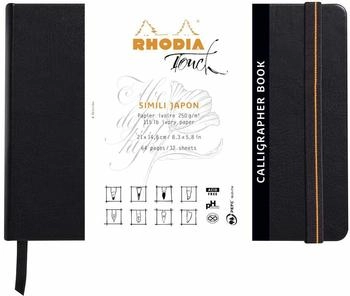 Rhodia Touch Calligrapher book fest A5 32 Bl blanko 250g Schwarz 116124C