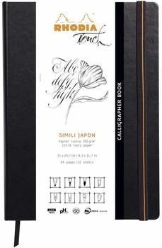 Rhodia Touch Calligrapher book fest A4 32 Bl blanko 250g Schwarz 116125C