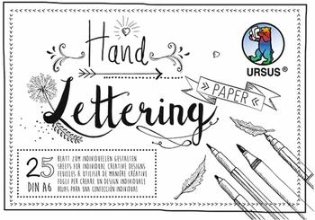 Ursus URSUS Basispapiere Zeichen & Künstlerbedarf Handlettering-Block/Tonkarton 200 g/m² DIN A6 25 Blatt Farbe weiß