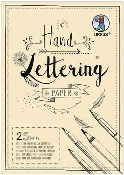 Ursus URSUS Basispapiere Zeichen & Künstlerbedarf Handlettering-Block/Tonkarton 210 g/m² DIN A4 25 Blatt Farbe Creme