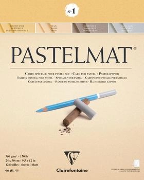 Clairefontaine Pastellblock 12 Blatt 24x30cm 4 Farben sortiert 96017C