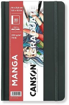 Canson Magni Heft + Block Skizzenbuch A5 Manga 40 Blatt 200g A5 Harter Einband