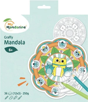 Avenue Mandarine 5x Graffy Pop Mandala Tiere Mehrfarbig GY030O