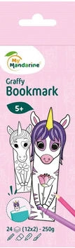 Avenue Mandarine 5x Graffy Bookmark Einhörner GY144C