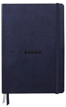 Rhodia 194159C Heft Goalbook Rhodiarama Creation DIN A5 hardcover 50 Blatt Lavis Zeichenpapier weiß blanko 200g Gummizugverschluss Dunkelblau 1 Stück