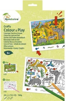 Avenue Mandarine My Mandarine 5x Graffy Colour & Play Suchen und finden Zoo Grün GY165C
